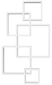 HOMCOM Rafturi pentru perete, 5 cuburi, cu accesorii de fixare, alb | AOSOM RO