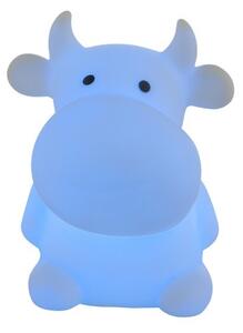 Mini Veioza figurina Vacuta, LED RGB, 0.06W, alimentare baterii, silicon