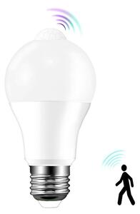 Bec LED 12W, senzor de miscare, E27, forma A60, lumina alb rece