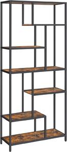 Biblioteca de design TAYLOR 180x80 cm, maro rustic
