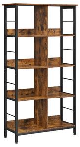 Biblioteca TAYLOR 5 rafturi 149x80 cm, rustic maro