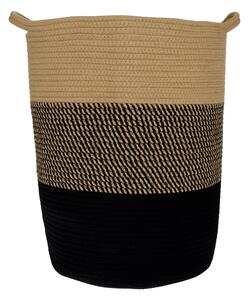 KONDELA Coş tricotat natural/ model/ negru, 35x45 cm VIDAN
