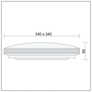 Plafoniera LED 24W, aplica lumina neutra 4000K, 30x30 cm, 1680lm, protectie IP44