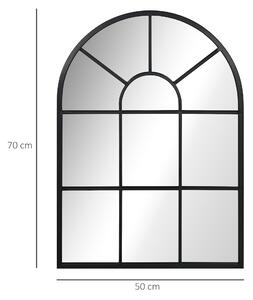 Oglinda de perete moderna arcuita, 70 x 50 cm oglinzi fereastra pentru sufragerie, dormitor HOMCOM | Aosom RO