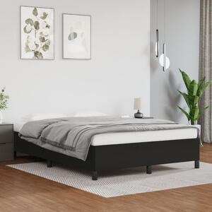 Cadru de pat, negru, 140x190 cm, piele ecologică