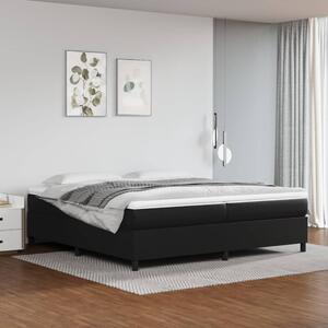Cadru de pat box spring, negru, 200x200 cm, piele ecologică