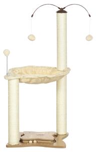 PawHut Turn de Joacă Interior pentru Pisici cu Stâlpi de Zgâriat din Sisal și Jucărie cu Minge, Ideal pentru Activitate | Aosom Romania