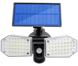 Proiector solar 15W, 78 LED-uri , senzor miscare, unghi 120 grade, IP65