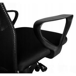 Scaun ergonomic de birou, inaltime reglabila 90-102 cm, roti cauciuc, mesh negru
