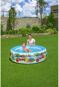 Piscina gonflabila pentru copii, 152x152x51 cm, 3 camere de aer, material vinil, 152x51 cm