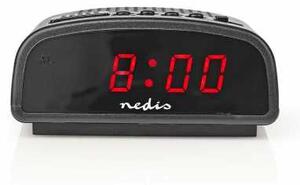 Ceas cu alarma Nedis, 0.6 LED, Snooze, negru
