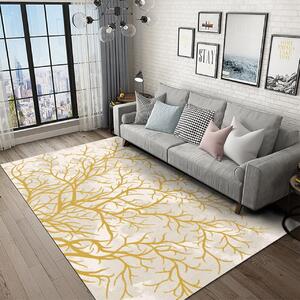 Covor Modern Living , Dormitor Dreptunghiular Elif KL8385AL Galben (Alege dimensiunea: 60X130 cm)