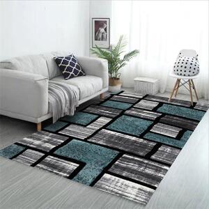 Covor Modern Living , Dormitor Dreptunghiular Romantic 4714 Albastru (Alege dimensiunea: 60X130 cm)