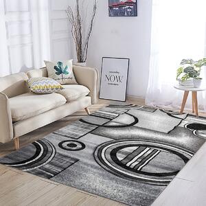 Covor Modern Living , Dormitor Dreptunghiular Romantic 4720 Gri (Alege dimensiunea: 60X130 cm)