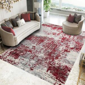 Covor Modern Living, Dormitor Dreptunghiular Milano 0566B Rosu (Alege dimensiunea: 60X130 cm)