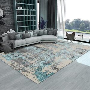 Covor Modern Living, Dormitor Dreptunghiular Milano 0566B Turcoaz (Alege dimensiunea: 80X150 cm)