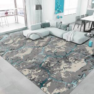 Covor Modern Living, Dormitor Dreptunghiular Milano 0595B Turcoaz (Alege dimensiunea: 60X130 cm)