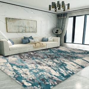 Covor Modern Living, Dormitor Dreptunghiular Milano 0596B Turcoaz (Alege dimensiunea: 60X130 cm)