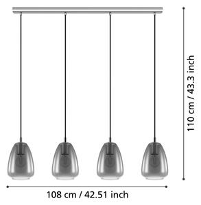 Eglo 98616 - Lustră pe cablu ALOBRASE 4xE27/40W/230V