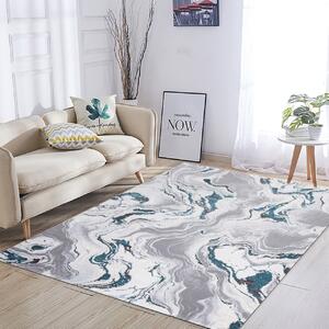 Covor Modern Living, Dormitor Dreptunghiular Royal River 7367A Turcoaz (Alege dimensiunea: 80X150 cm)