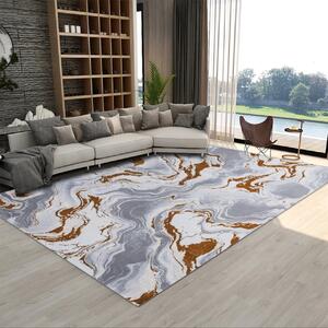Covor Modern Living, Dormitor Dreptunghiular Royal River 7367A Galben Gold (Alege dimensiunea: 80X150 cm)