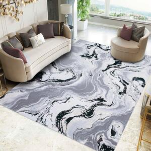 Covor Modern Living, Dormitor Dreptunghiular Royal River 7367A Verde Smarald (Alege dimensiunea: 125X200 cm)