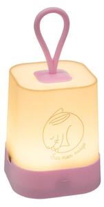 Atmosphera - Lampă de veghe LED tactilă reîncărcabilă pentru copii RABBIT, 3,7 V, 1200 mAh, roz