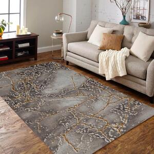 Covor Modern Living , Dormitor Dreptunghiular Marmara D636R Bej Gold (Alege dimensiunea: 250X350 cm)