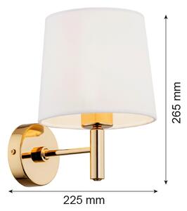 Brilagi - Aplica de perete MONTE 1xE27/15W/230V crem/auriu