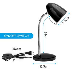 Lampă de masă 1xE27/36W/230V neagră/crom Aigostar