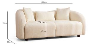Canapea 2 locuri Hani Bej 195x80 cm