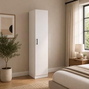 Dulap haaus Remi, O Usa, cu polite, Alb, 40 x 51 x 170 cm
