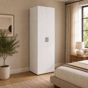 Dulap haaus Nero, 2 Usi, Alb, 80 x 52 x 200 cm