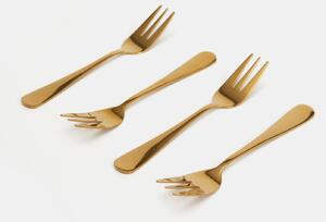Sinsay - Set de 4 furculițe pentru desert - auriu