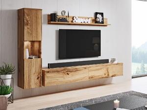 Z0ND0 Mobilier living Nova BR (Stejar wotan) (Iluminat LED alb). 1060051