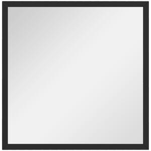 HOMCOM Oglindă de Perete Pătrată din Sticlă și MDF, 50x50 cm, Negru | Aosom Romania