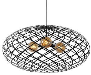 Lucide Lampă suspendată din tungsten, abajur oval, 100 cm, negru, reglabil, Negru, Camera de zi / sufragerie, Metal, Modern