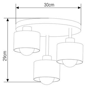 Lustră pe tijă 3xE27/35W/230V d. 30 cm negru/auriu