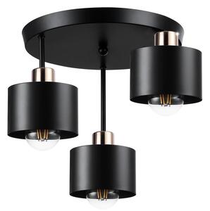 Lustră pe tijă 3xE27/35W/230V d. 30 cm negru/auriu