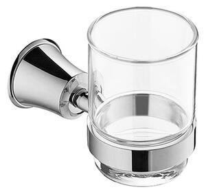 Omnires Art LIne cană pentru spălat dinți transparent-crom AL53320CR