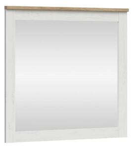 Oglinda LOKSA, alb/stejar, PAL laminat, 96x4x91 cm