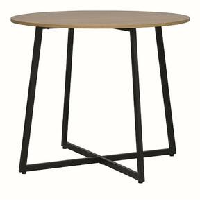 Masă rotundă Luna, stejar/negru (90 cm)