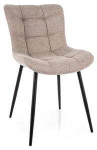 Scaun de dining tapiTat ZEVORI, negru/bej BREGO 31