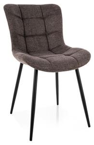 Scaun de dining tapitat ZEVORI, negru/cappuccino. BREGO 40