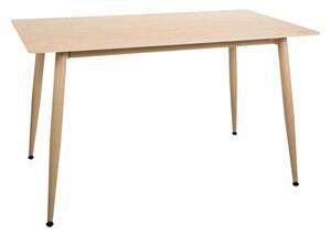 Masa de sufragerie TALVEN cu blat ceramic din travertin 130x70 cm, travertin/casmir