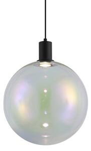 Lampă suspendată de design neagră cu sticlă curcubeu 35cm - Mallon
