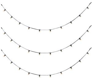 Ghirlandă luminoasă conectabilă neagră cu priză 14m incl. E27 P45 30 lumini IP64 - Lubber