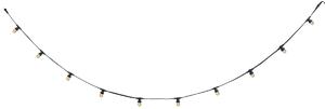 Ghirlandă luminoasă neagră conectabilă cu priză, 6m, 10 lumini E27, IP64 - Lubber