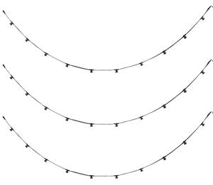 Ghirlandă luminoasă neagră conectabilă cu ștecher 14m 30 de lumini IP44 - Lubber