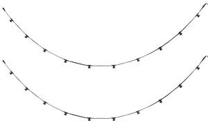 Ghirlandă luminoasă neagră interconectabilă cu priză 10m 20 lumini IP64 - Lubber